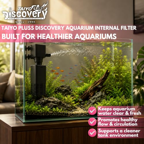 Image of Taiyo Pluss Discovery Aquarium Beginner & Starter Kit | Air Pump + Internal Filter + Siphon Pump + Fish Catching Net + Silicone Tube + Air Stones + Flow Controller | Fish Food + Aquarium Salt Included