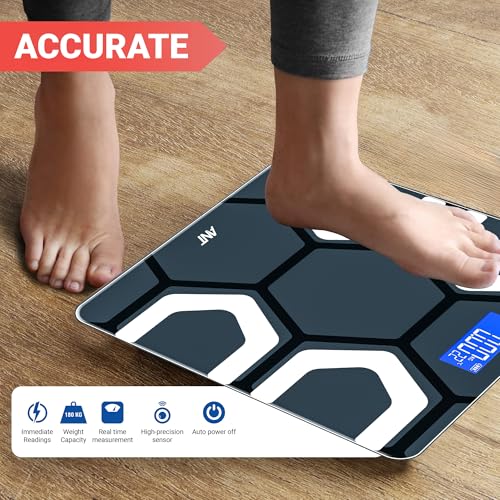 Image of ANT Flora Fit Digital Body Weighing Scale for Home, 180kg Capacity, 50g Accuracy, High Precision Sensors, 5mm Tempered Glass, LCD Display, Auto On /Off, Low Battery Indicator, 30-Month Warranty