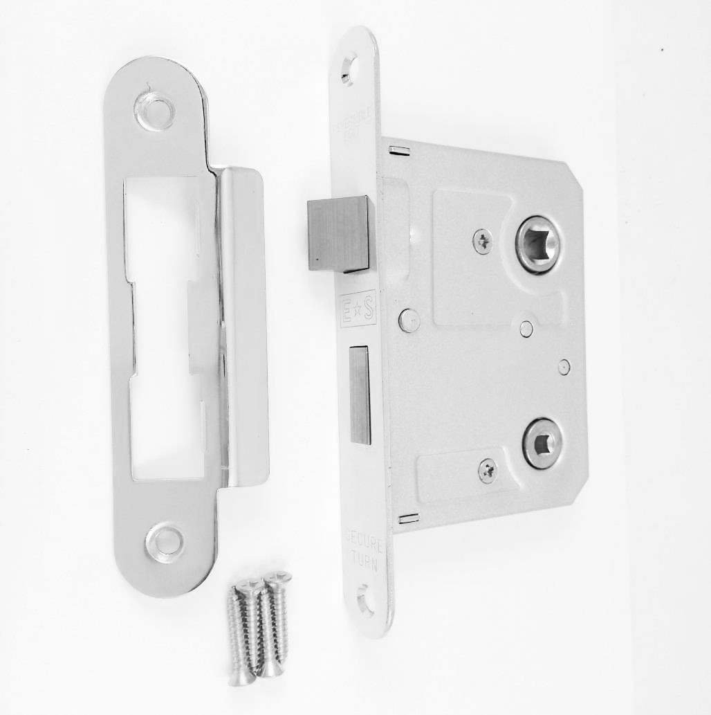 Eurospec Polish Nickel Radius Bathroom Mortice Lock In