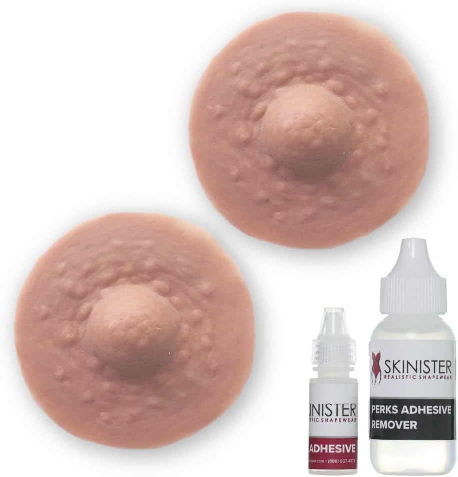 Perks Prosthetic Nipples | Silicone Nipples - Adhesive Included