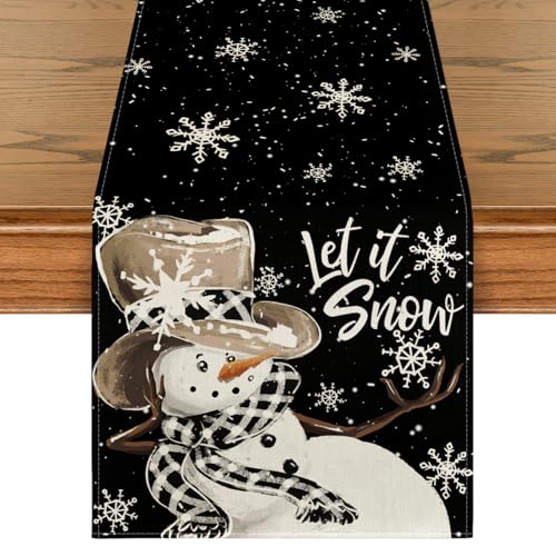 Artoid Mode Schwarz Schneemann Büffel Plaid Lass Es Schneien...