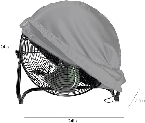 Miniatura 7 de Cubierta de ventilador para exteriores, cubierta de ventilador impermeable y a prueba de polvo para ventilador de piso industrial de 18 y 20