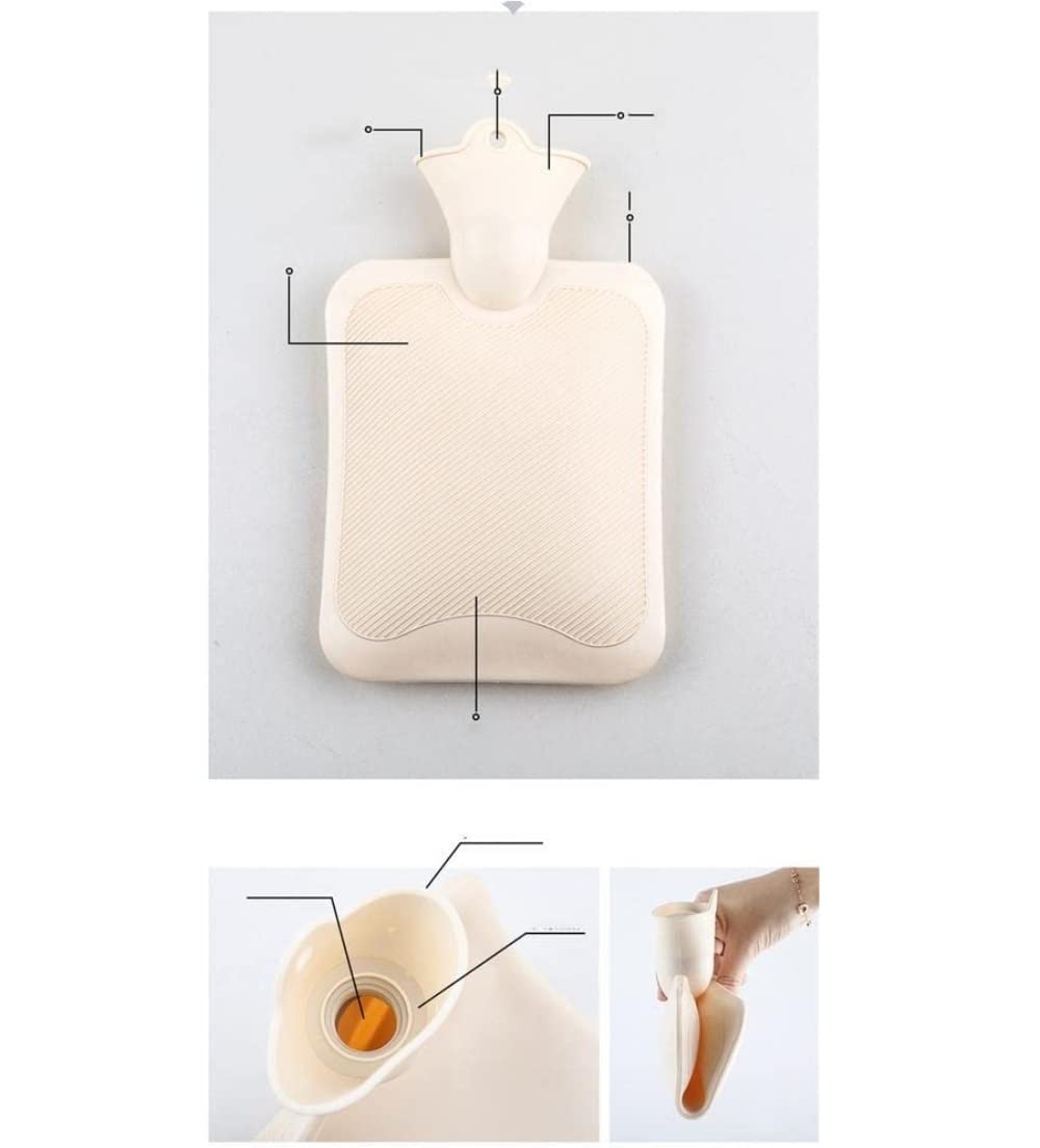 Bolsa Agua Caliente Para Calentar Manos Botella De Agua Caliente Con Funda De Forro Polar, Bolsa De Agua Caliente Para Aliviar El Dolor En La Espalda, Cuello, Noches Acogedoras Botella De Agua Calient