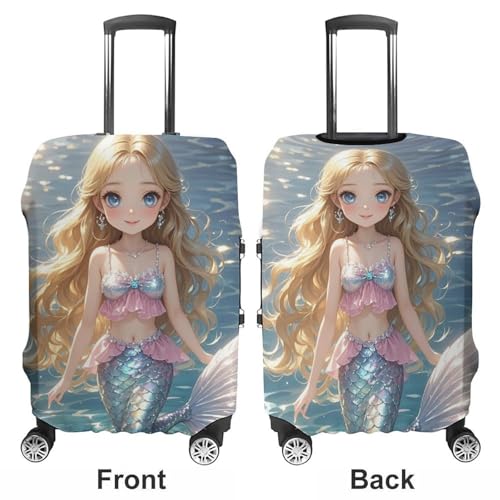 Mermaid Suitcase Covers Luggage Protector - Travel Elastic Baggage Case Protective, Washable Anti-scratch Large Suit Case Cover for Suitcases Fits 19-32 Inch Luggages S3
