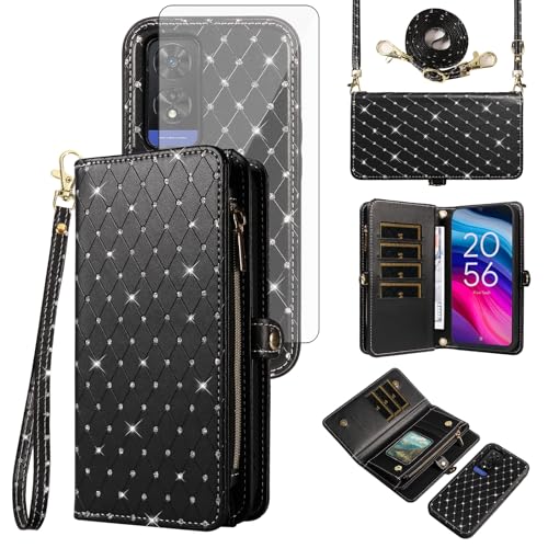Protection TCL 505 anti-chute avec étui zippé et écran verre trempé