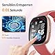 Agedate 2 Stück für Panzerglas für Fitbit Versa 4/Fitbit Versa 3/Fitbit Sense 2/Fitbit Sense Schutzfolie, HD Klar Kratzfest Stoßfänger Displayfolie, 3D Gebogenes & Blasen Bläschenfrei Folie