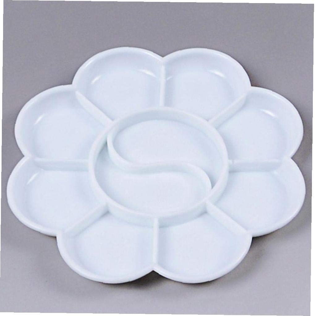 Tavolozza Mista Colori In Plastica 17cm – 10 Scomparti A Forma Di Fiore Di Susino – Palette Per Acquarello, Acrilico E Olio – Ideale Per Artisti, Studenti E Bambini - 2