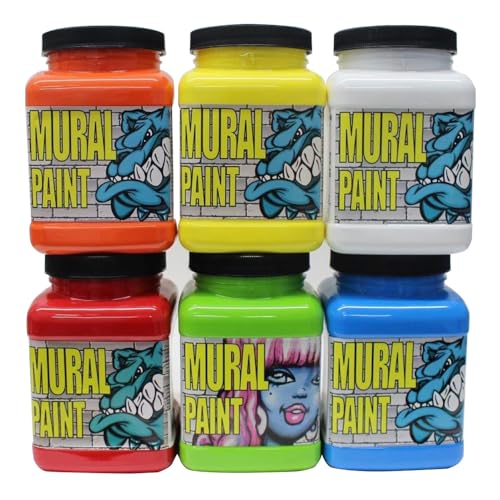 Chroma Mural Paint 16 oz Set Of 6 Retro Replay (2571)