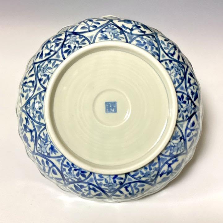 Amazon.co.jp: 龍峯窯 三洋陶器 華やか！ 25㎝超の大鉢 有田焼 染付