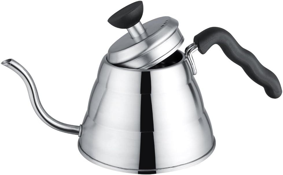 Gooseneck Pour Over Coffee Kettle, Topyond Tea Kettle Gooseneck, 1.2L Stainless Steel Stovetop Kettle with Precision Drip Spout and Ergonomic Handle, for Coffee and Tea Brewing