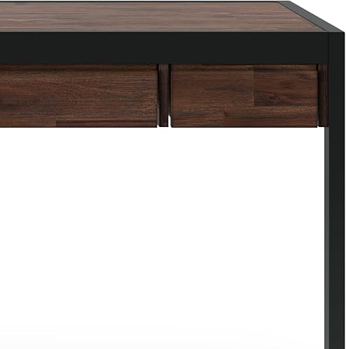 Miniatura 72 de SIMPLIHOME Erina Desk - Escritorio de madera maciza de acacia y metal de 60 pulgadas de ancho en color marrón carbón envejecido, mesa industrial