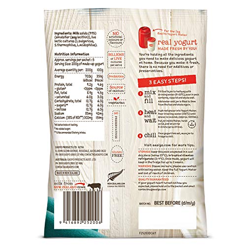 Easiyo 252102 Greek Style Yogurt Base and Culture, 6-Ounce