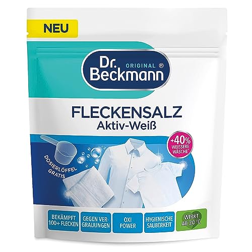 Dr. Beckmann poudre, sel détachant blanc actif | pour un linge plus blanc | efficace contre plus de 100 taches | avec cuillère doseuse | 400 g