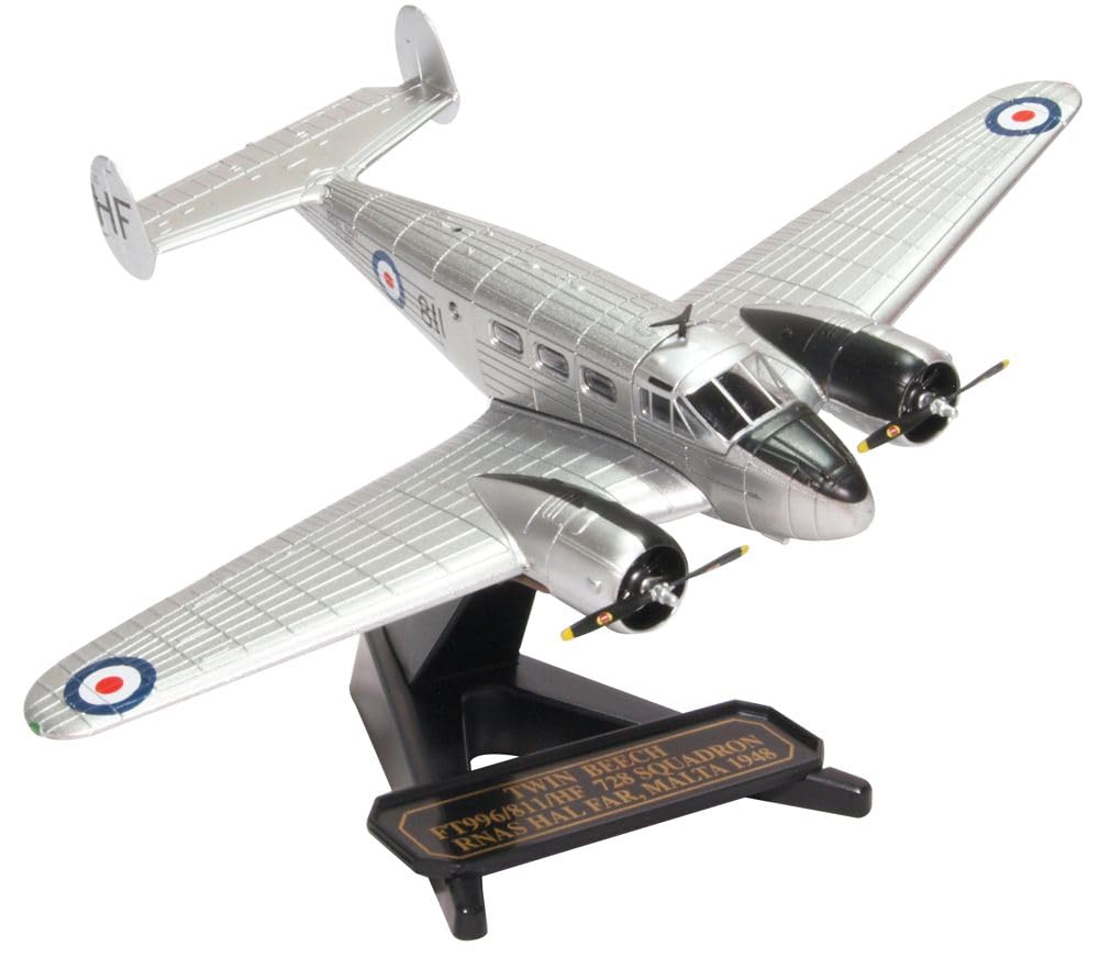 Oxford Diecast 72BE002 Twin Beech FT996-811-HF 728 Squadron RNAS Hal Far Malta 48