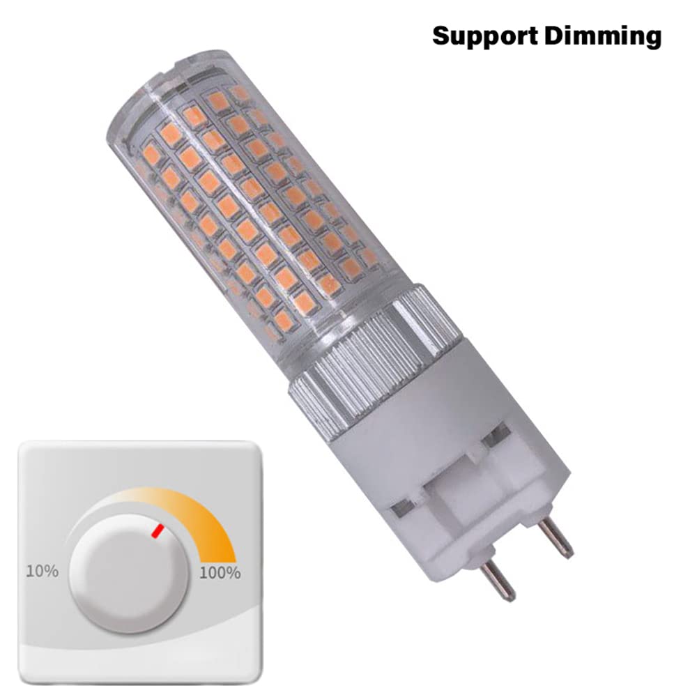 G12 LED-Lampe Dimmbar G12 Led Leuchtmittel 16 Watt 1600 Lumen (160 Watt Metallhalogenid-Äquivalent) Warmweiß 3000K Helligkeit einstellbar G12 Bi-Pin-Sockel Mais-Glühlampe (6 Stück)