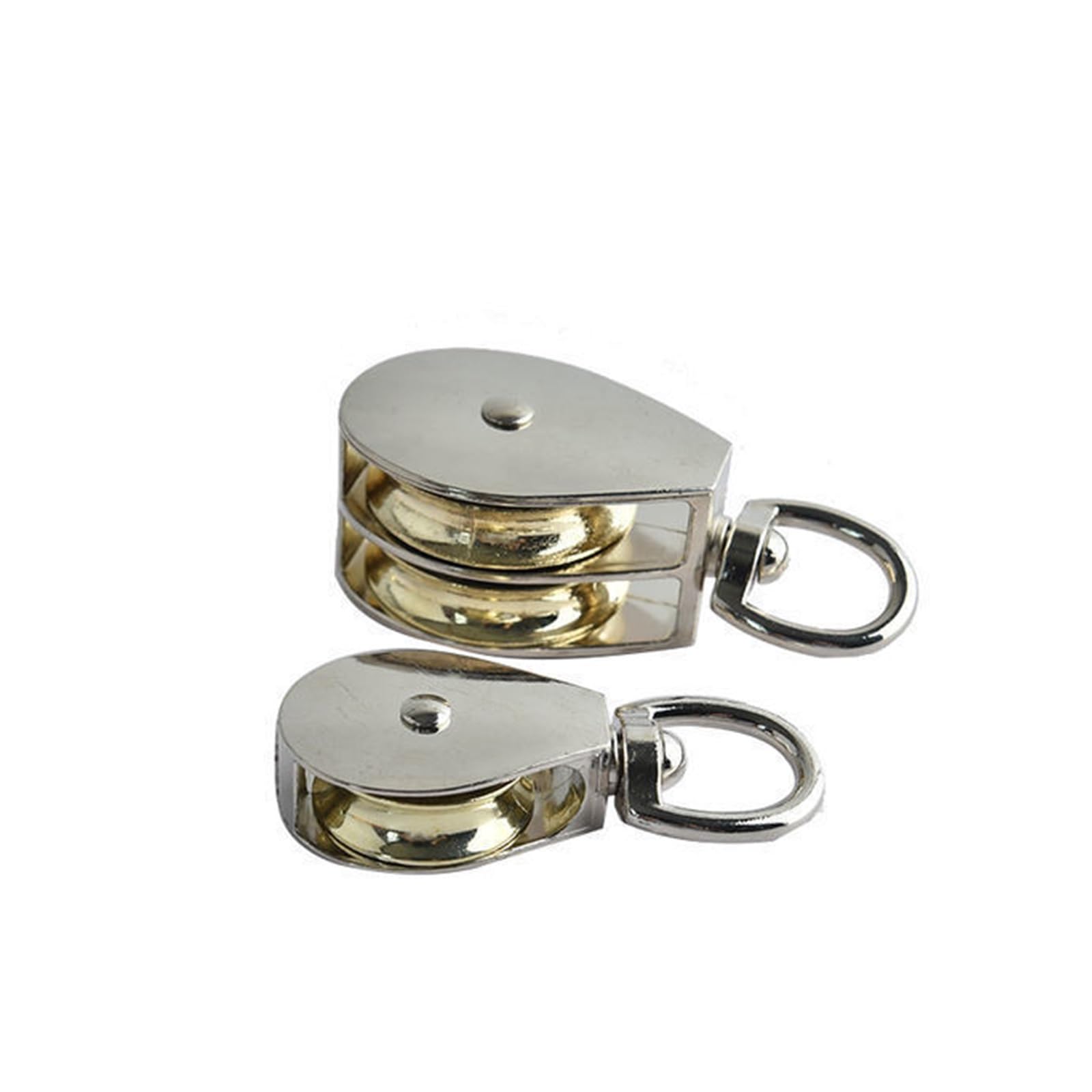 1 PCS DIY Mini Metal Sheave Zinc Alloy Fixed Pulley Crown Block and Tackle Lifting Wheel Single/Double Pulley(Fixed-Single-75mm)