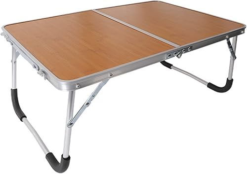 IEASEzdz Foldable Table Aluminum Camping Folding Table Breakfast Serving Bed Tray Portable Picnic Table for Camping Hiking Outdoor Tools (Color