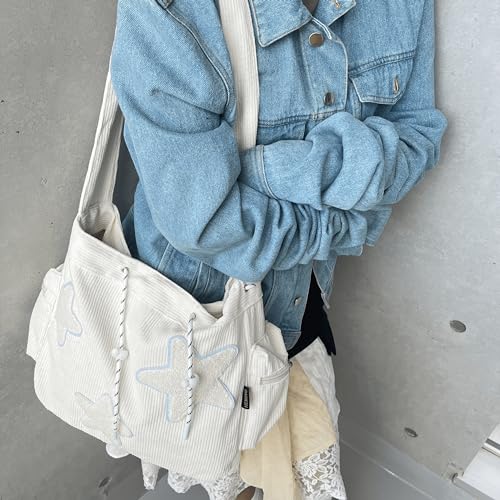 Image of Star Tote Hobo Bag Women Aesthetic Messenger Cute Bag Handbag Large Capacity Tote Shoulder Bag Casual Crossbody
