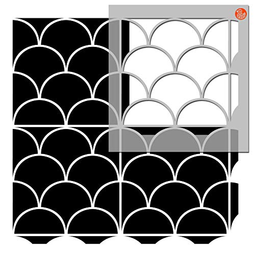 Sirena AZULEJO Mobiliario Muro Piso Plantilla para pintar - 45 cm