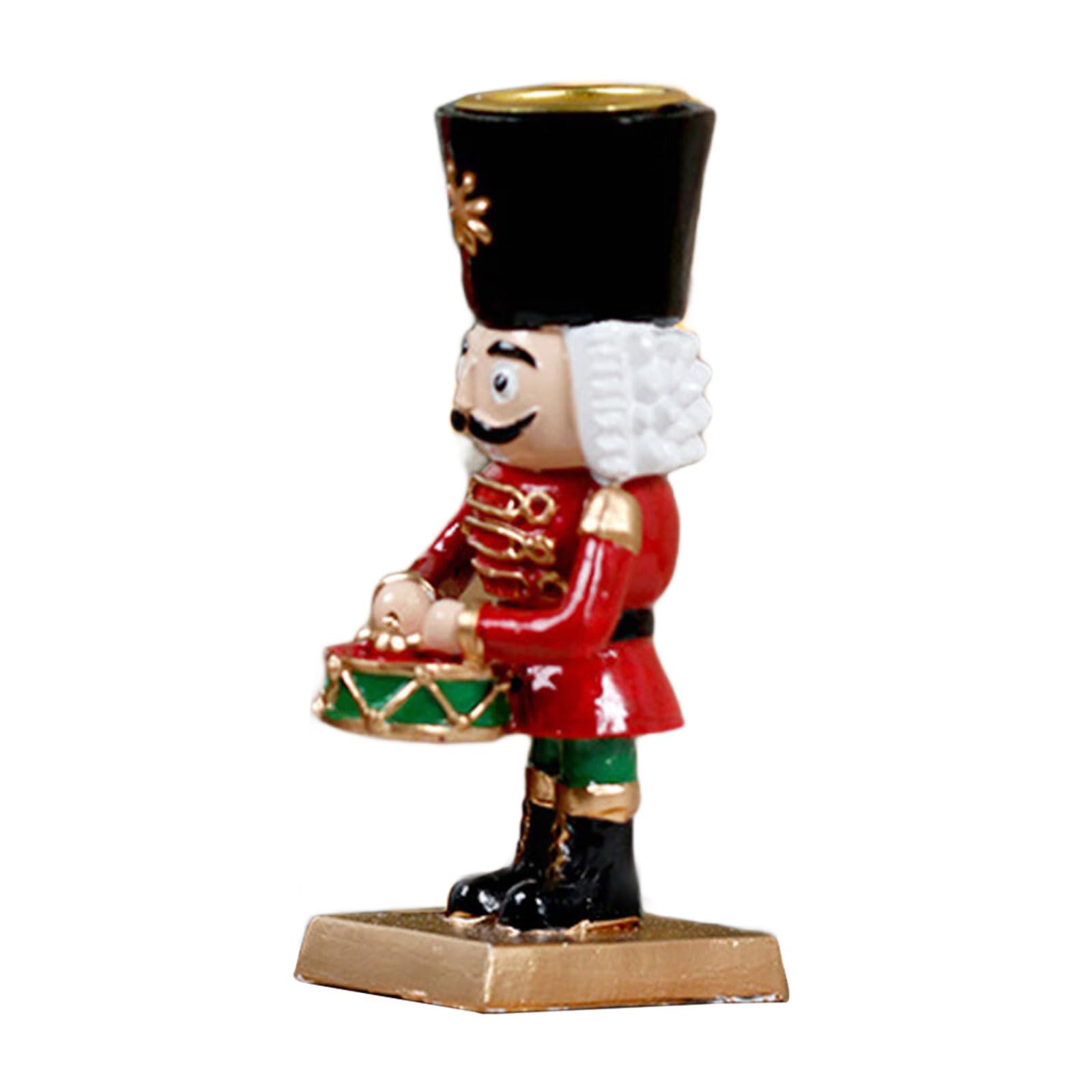 yanwuwa Christmas Nutcrackers Figure Holder Xmases Figure Decors Table Ornament Wooden Soldier Nutcrackers Decorations Holiday Home Decor