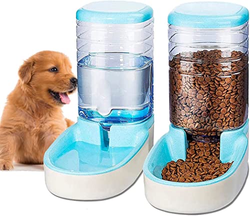 Edipets, Automatischer Futterspender Katze, Hunde, 2 Einheiten, 3.8L, Futter- und Wasserspender für Haustiere (Blau)