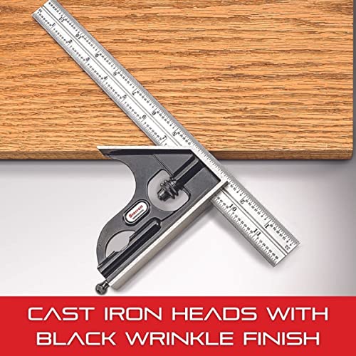Équerre combinée Starrett angle ajustable avec support robuste de 150 mm métrique - 7