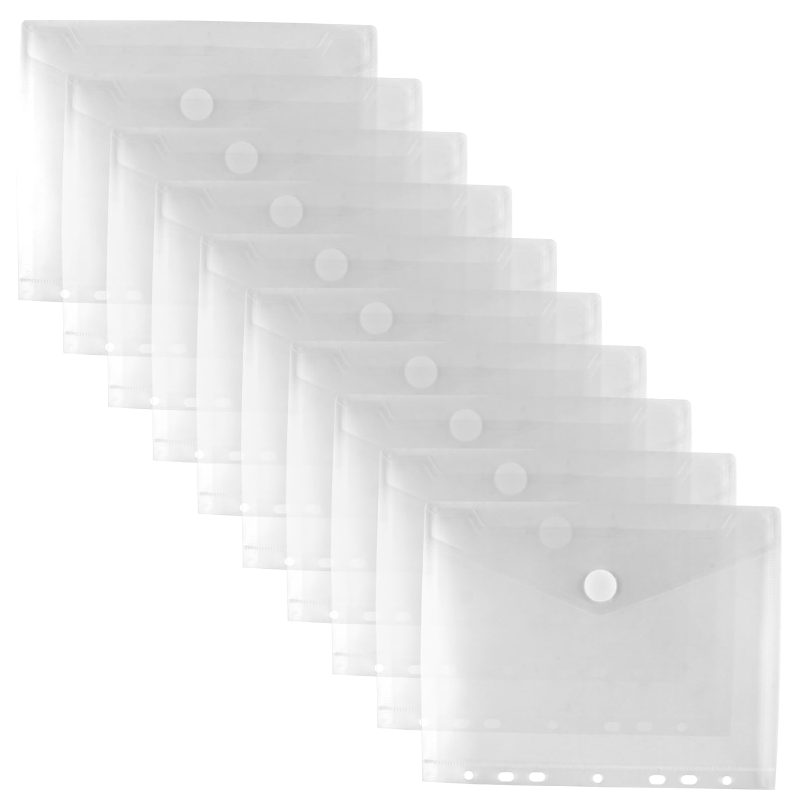 Carpetas Folder Plastico Con Botón Documentos Broche, 12 Pcs | Meses Sin Intereses