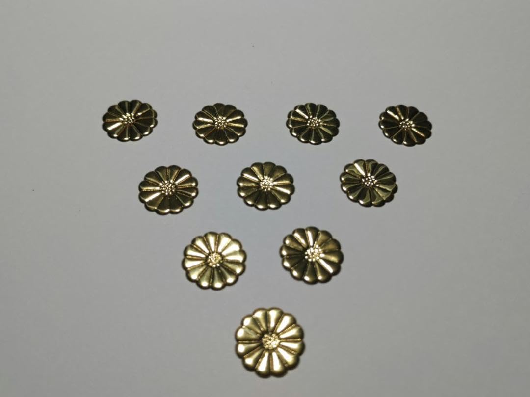 特別価格！【菊紋金具】4分ｘ220枚 （12ｍｍ）神殿、神輿、真鍮金具です。 特別価格！【菊紋金具】4分x220枚 （12mm）神殿、神輿、真鍮