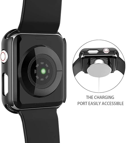 Miniatura 6 de Misxi - Juego de 2 fundas de policarbonato con protector de pantalla de vidrio templado para Apple Watch Series 6, SE, 5 y 4 de 40 mm, a prueba de