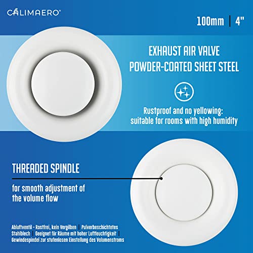 calimaero TVSA Exhaust Disc Valve, Reinweiss Ral9010, DN 100 - Image 2