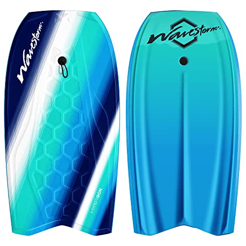 Wave Storm 42.5in Performance Foam Bodyboard with Sector Fin Channel Bottom (Turquoise)
