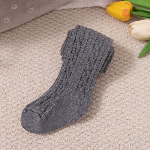 Image of SYGA Baby Tights For Girls Soft Cotton Infant Leggings Toddler Solid Knit Stockings Socks Newborn Warm Crochet Pants