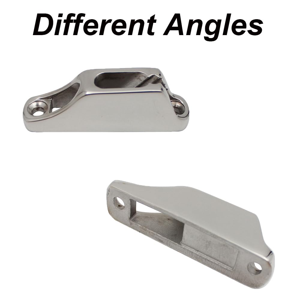 2 x Edelstahl-Klemmen, Boots-Segelseil-Clam-Stollen, Hardware-Kajak-Nocken-Stollen, Marinequalität, Bootsklampe für Seilboot, Kajak-Zubehör