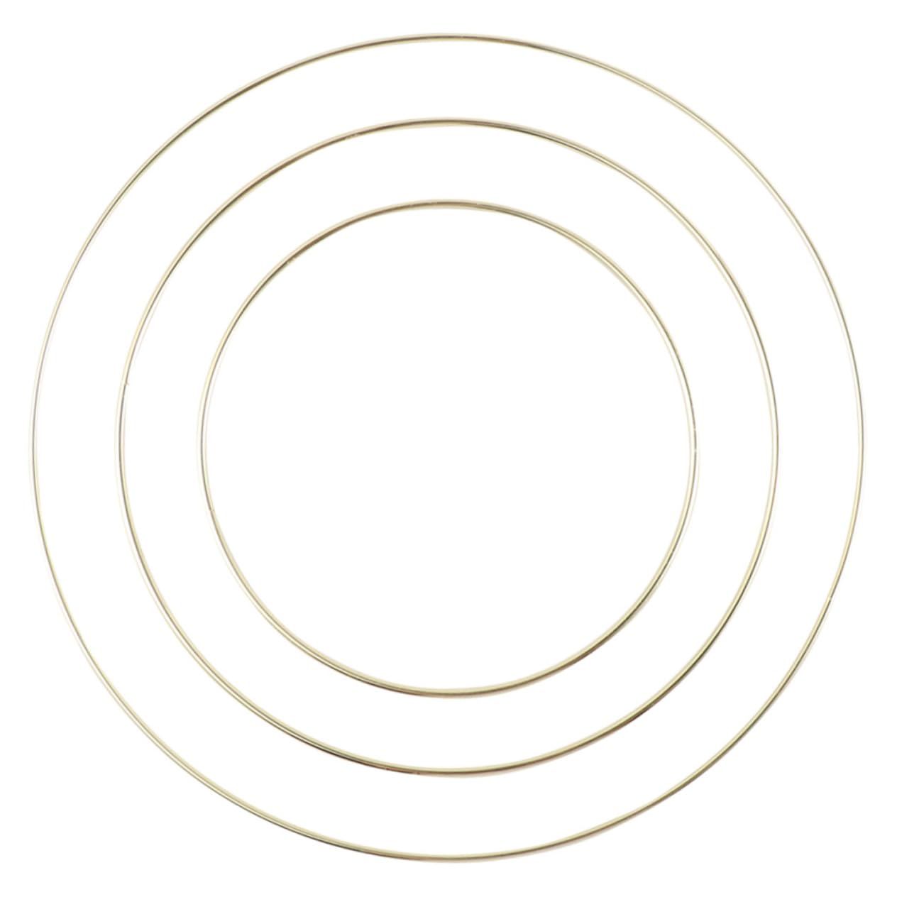Hemobllo 3pcs Hoops for Crafting Iron Rings for DIY Dream Catcher Wreath for Floral Arrangement and Home Decor