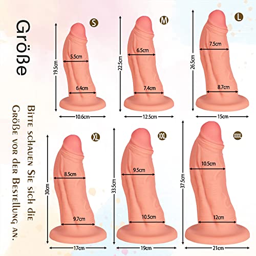 TaRiss’s Silikon Realistische Dildo mit Saugnapf Basis Design Flexible Anal Dildo Plug für Anus Dilatation Anal Expansion Sex Toy für Männer Frauen Paar XL – Bild 4
