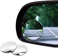 Essential Contraptions 2-Pack 2-Inch Round Blind Spot Convex Mirrors - Rust-Resistant Aluminum Frame, HD Real Glass for Cars, SUVs, Trucks, Motorcycles & More