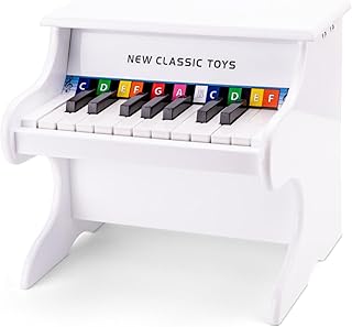 New Classic Toys- Piano de Madera, Color Blanco (10156)