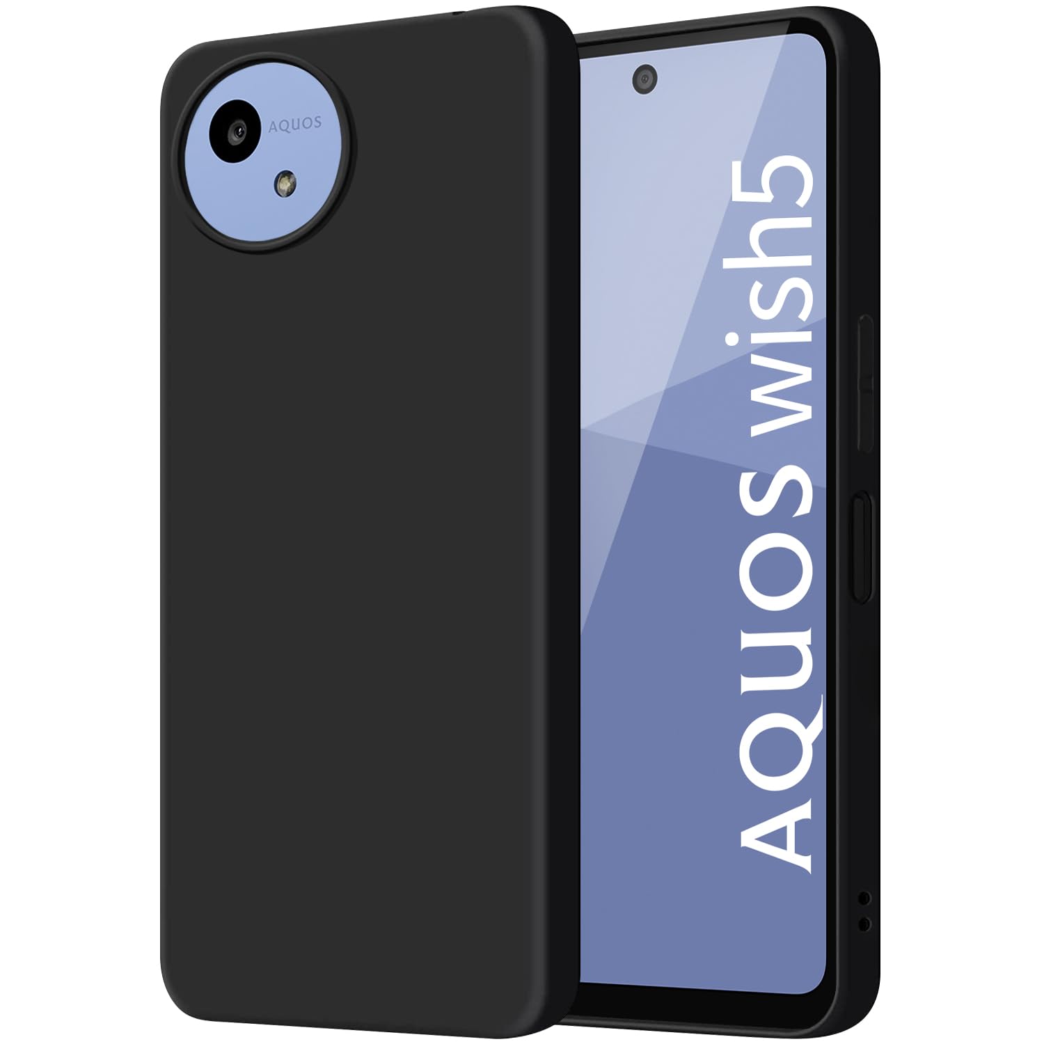 Amazon.co.jp: AQUOS Wish5 ケース ブラック Wish 5 ケース 超