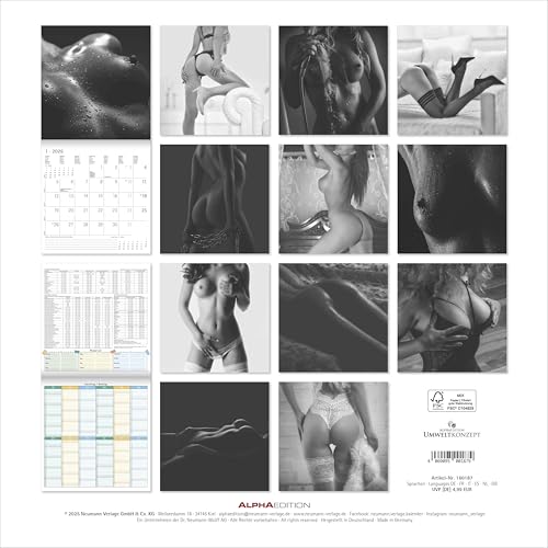 Calendrier Corps de femme nue sexy femme 2026 (awTN) + offert un agenda de poche