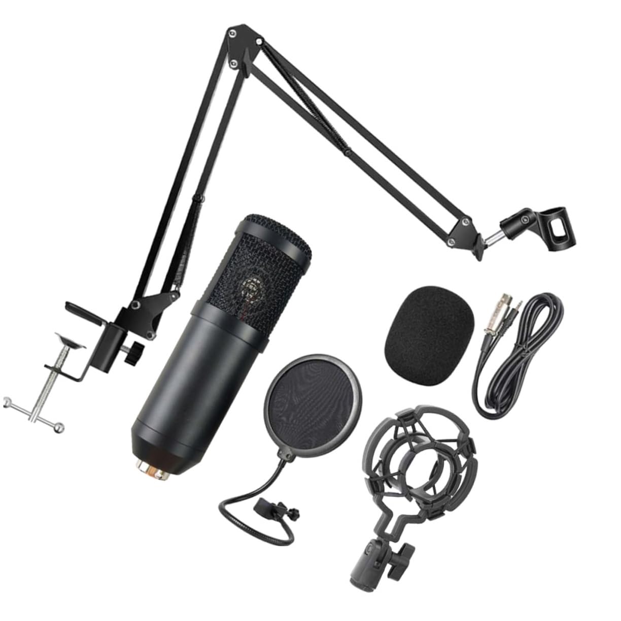 Microfono a Condensatore Bm800 USB Nero, per Streaming | Lega di Alluminio, Manopola di Regolazione Volume, per Broadcasting e Registrazione Voce Colore Casuale