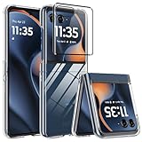 AFENGBOX Case for Motorola Razr 2025,Razr 2025 Phone Case with Screen Protector,Slim Thin Shockproof Protective Bumper Cover for Moto Razr 2025,Transparent
