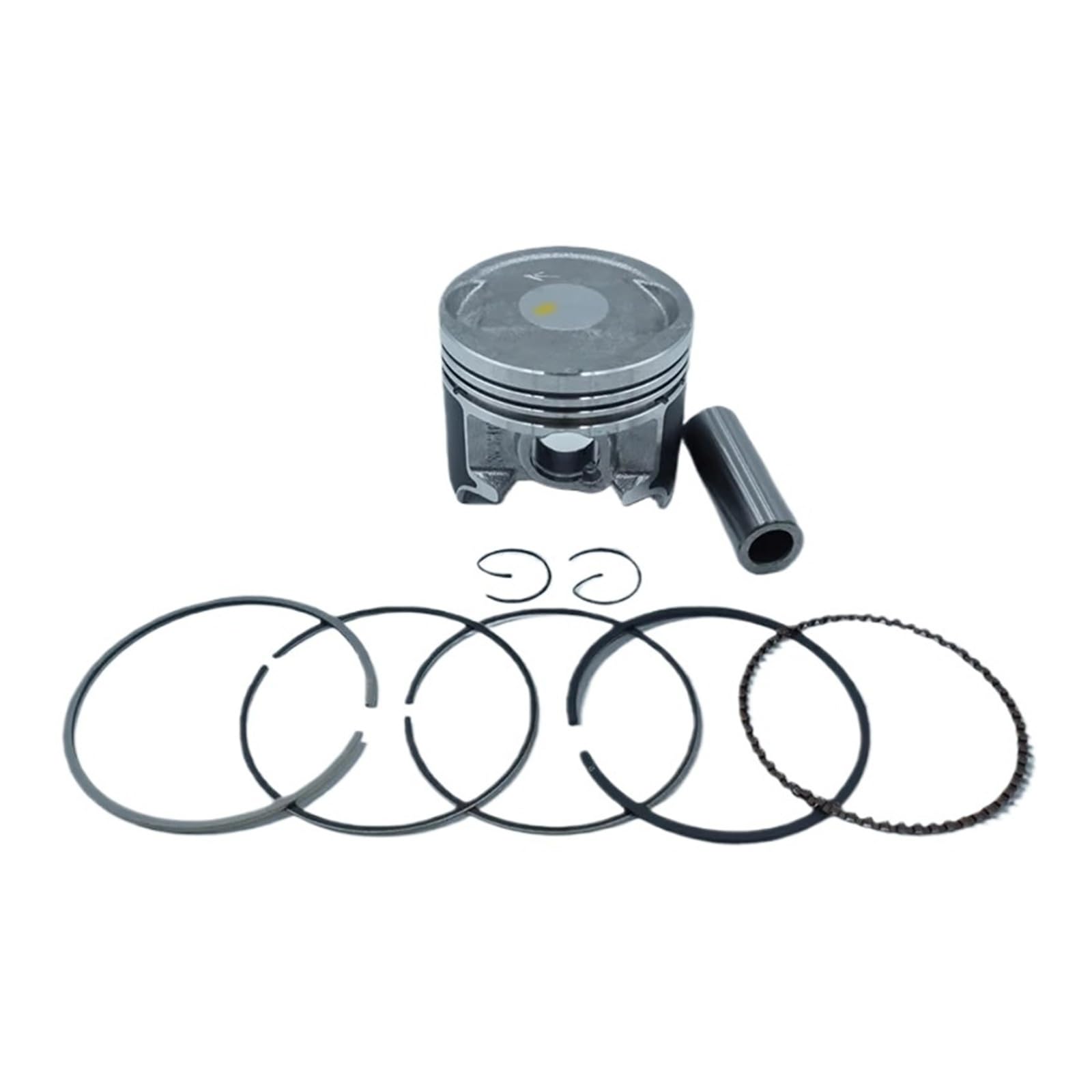 Piston 52mm résout perte compression Suzuki AN125 kit axe 14mm avec anneaux - 8