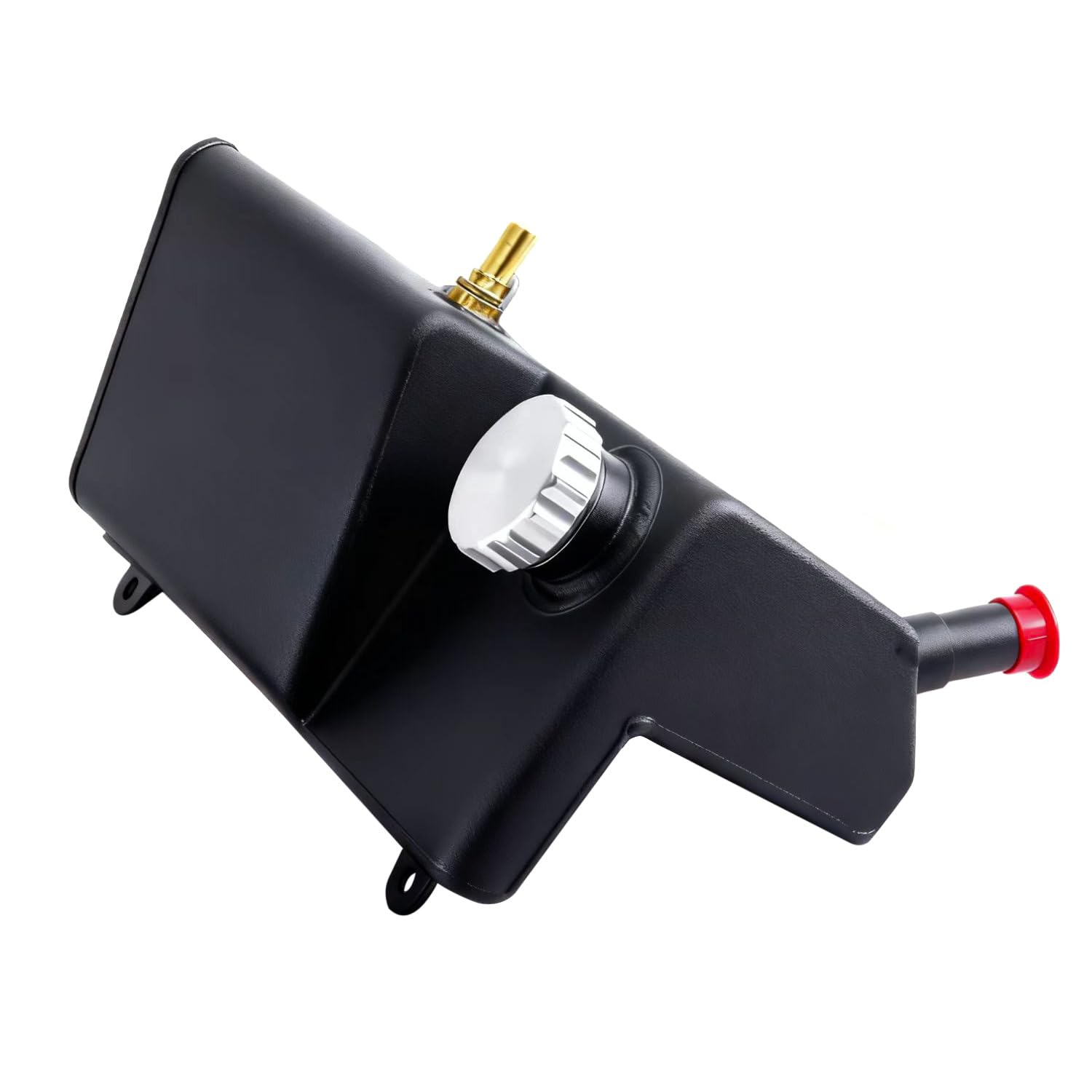 COOLINGBEST Full Aluminium Radiator Coolant Overflow Reservoir Tank for 1996-2004 2003 Ford Mustang SVT Cobra GT Mach, 4.6L V8, Black