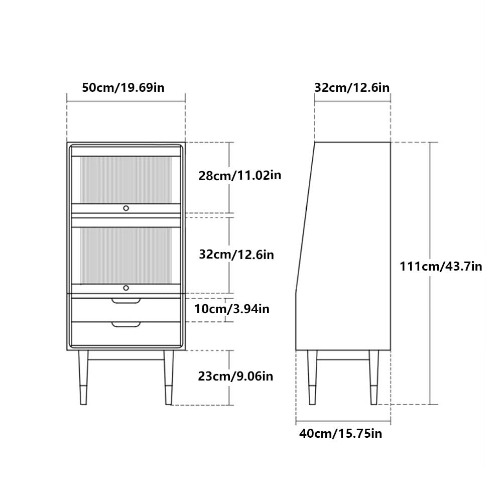 Armadio cucina Credenza TV Mobile da Ingresso in Noce Legno Decorativo stoccaggio