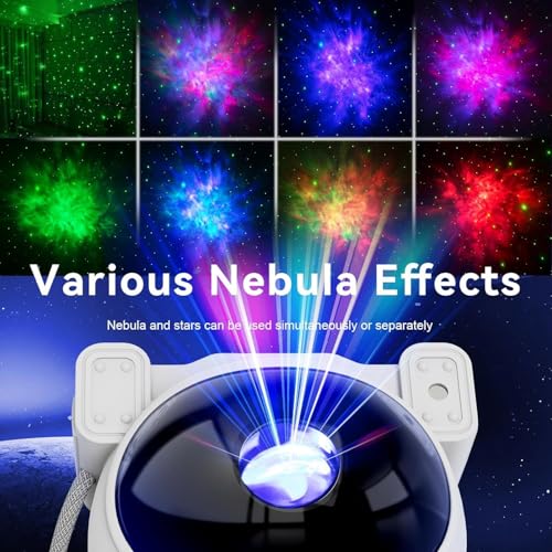 Image of Desidiya Astronaut Galaxy Projector - Starry Night Light with Adjustable Projection, Remote Control for Kids & Adults, Bedroom & Party Decor