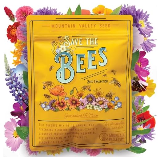 Wildflower Seeds Bulk, 2 Oz. 80,000+ Seeds – Save The Bees Mix with 19 Non-GMO Varieties – Bee Friendly & Pollinator Wildflower Seed for Planting