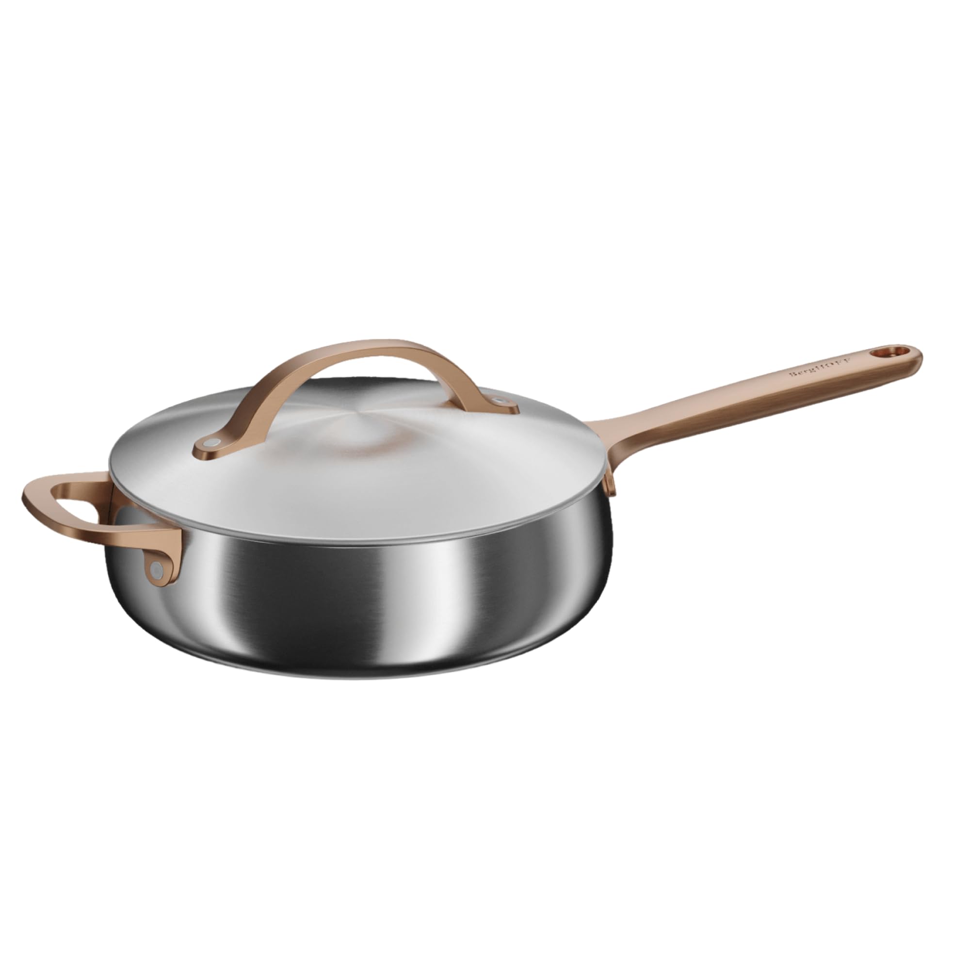 Berghoff Home Poêle Sauté, sauteuse 24 cm acier inoxydable, induction et four