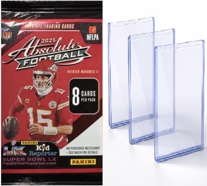2025 Absolute Football Trading Cards 8 Count Per Pack Find Rare, Unique Card Designs+3 Toploader