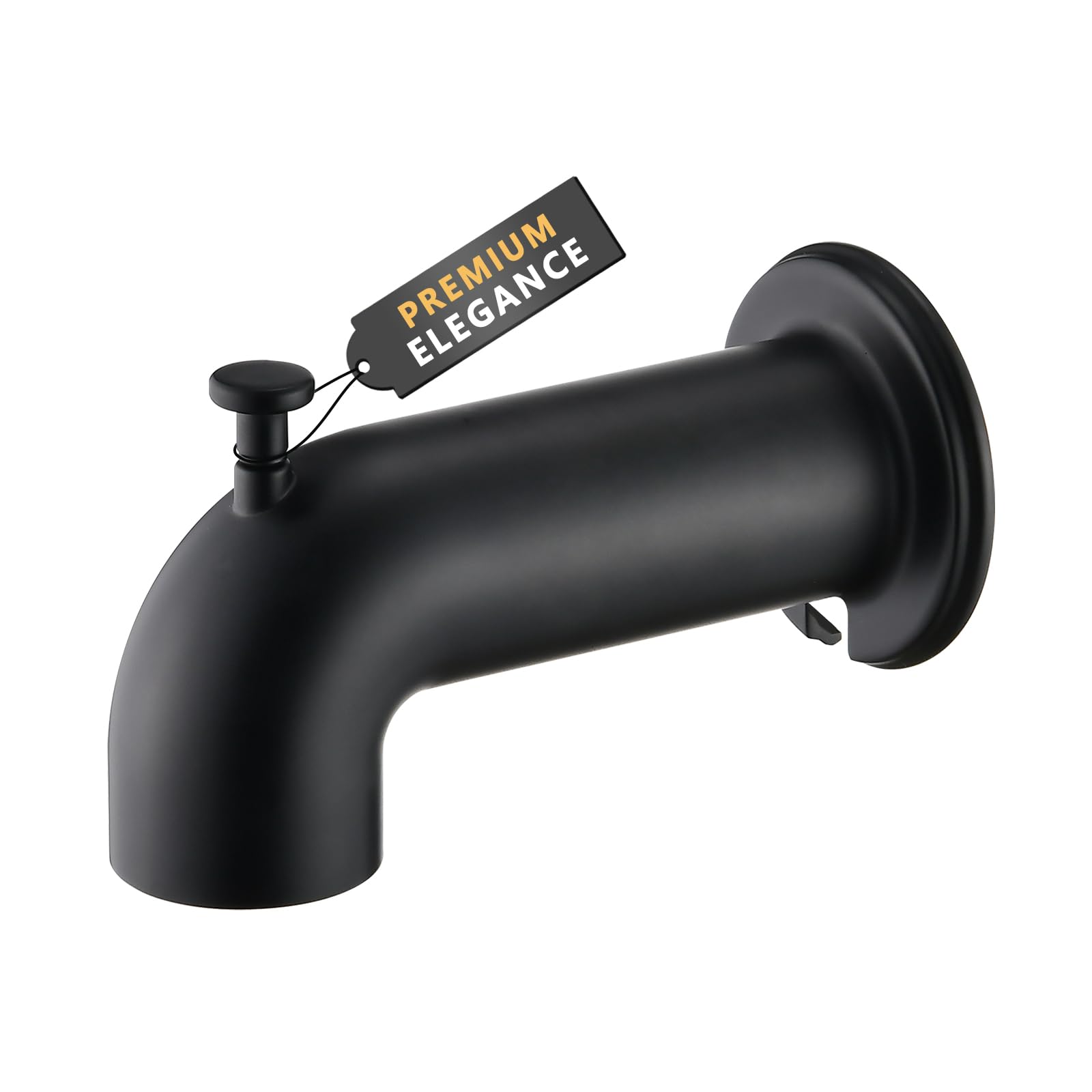 Extra Long Tub Spout with Diverter Matte Black, Fits 1/2" IPS Internal ...