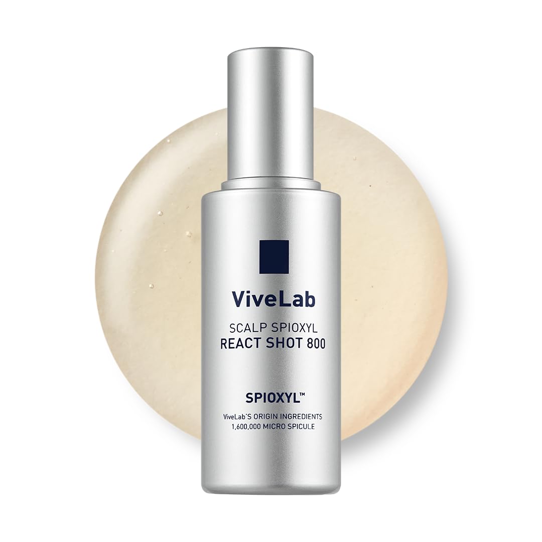 ViveLab React Shot 800 – K-beauty Scalp Serum with 1.6 Million Spioxyl™ Microneedles for Fuller, Stronger Hair – Root Strengthening, Thinning Hair